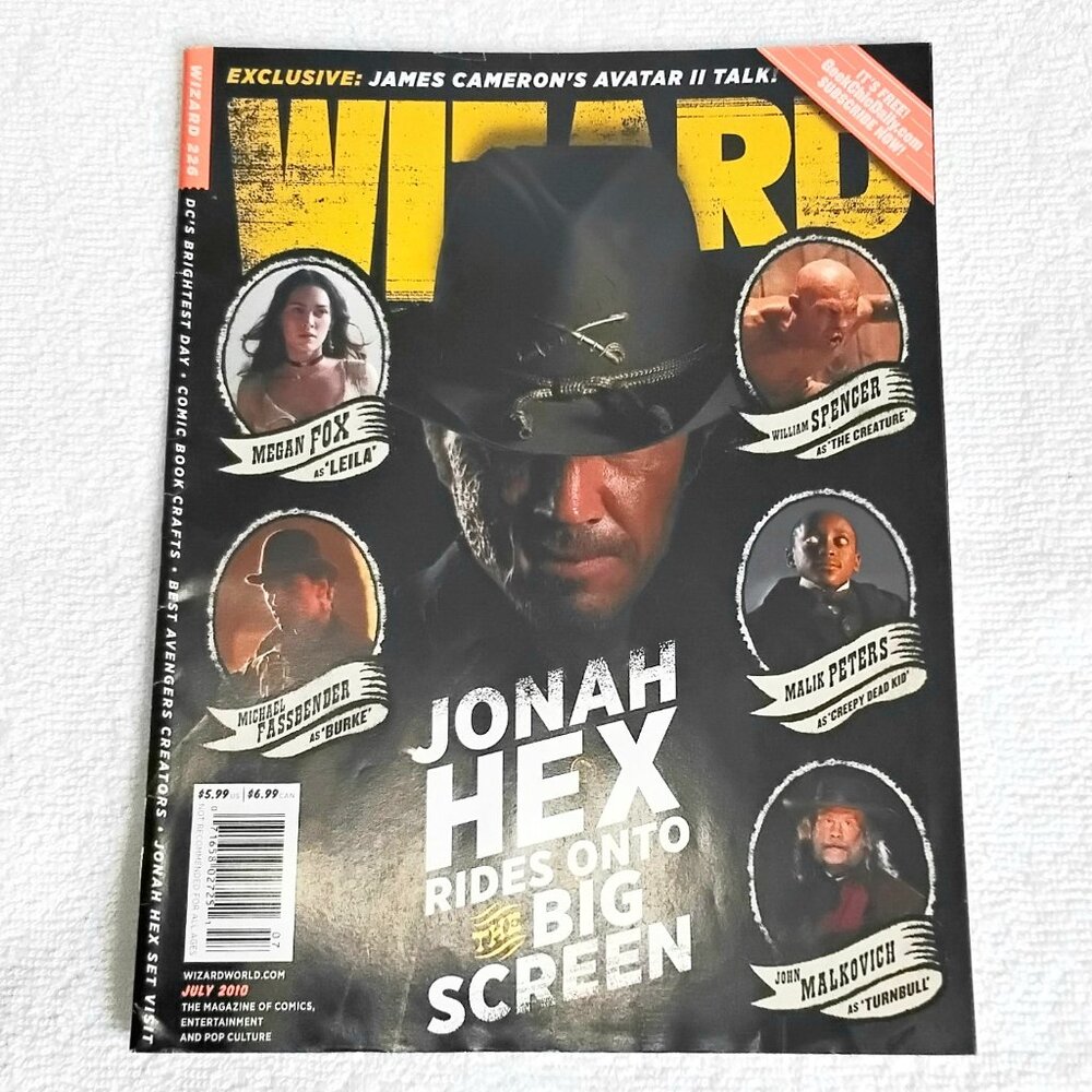 3/$25 July 2010 Wizard Magazine Jonah Hex Movie Cast Megan Fox Cover 226!!